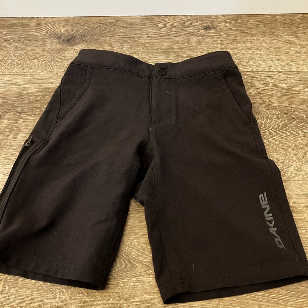Youth Dakine Black Biking Shorts and Biking Padded Undershorts